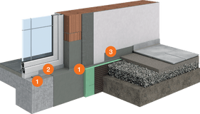 System Sockelanschluss mit bodentiefem Fenster